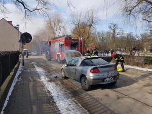 Pożar auta w Białogardzie!