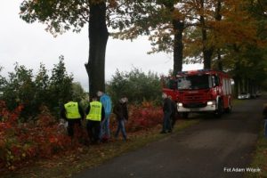 Pijany kierowca wylądował w rowie.