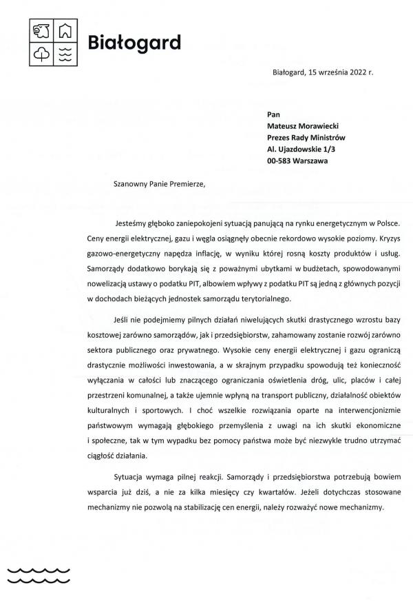 Spotkanie Białogardzkich samorządowców z powodu kryzysu energetycznego w Białogardzie.