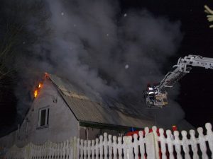 Pożar w Białogardzie przy ul. Zwycięstwa.