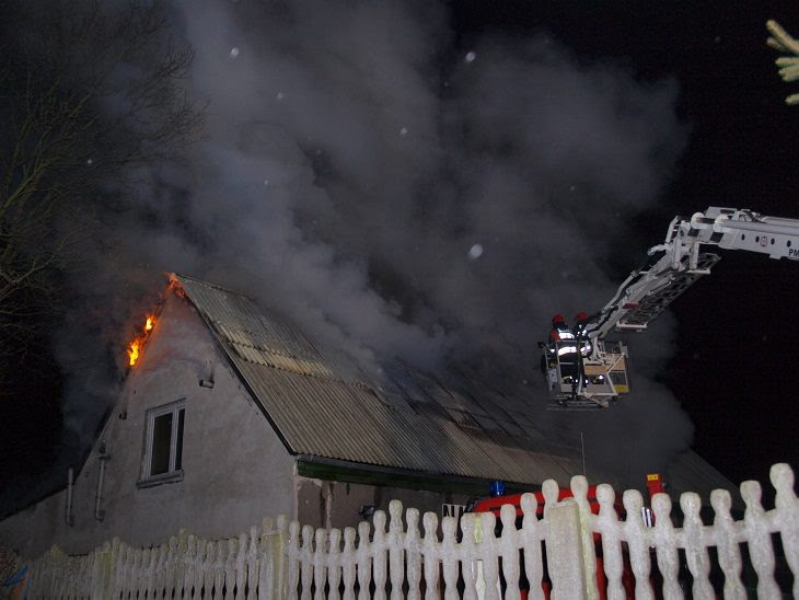 Pożar w Białogardzie przy ul. Zwycięstwa.