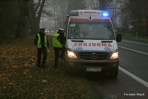 Wypadek na krajowej 6.