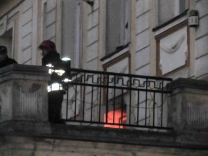 Pożar w Urzedzie Miasta w Białogardzie