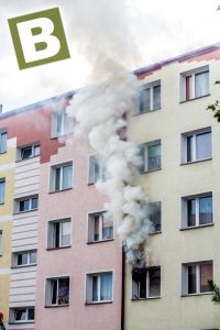 Pożar mieszkania na oś Lelewela.