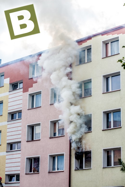Pożar mieszkania na oś Lelewela.