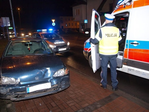 Wypadek na rondzie