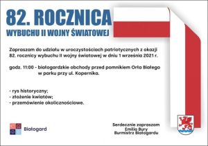 82. rocznica wybuchu II Wojny Światowej