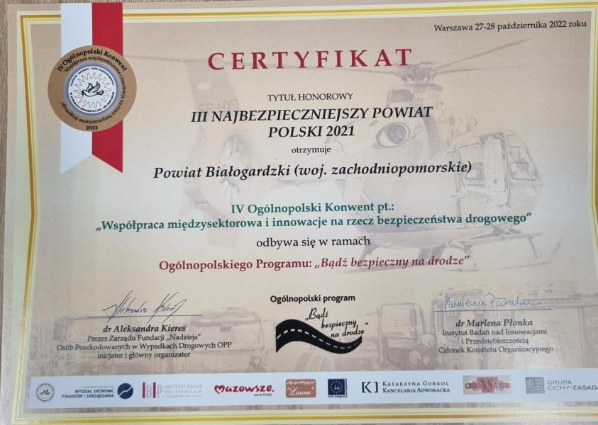 III Najbezpieczniejszy Powiat Polski