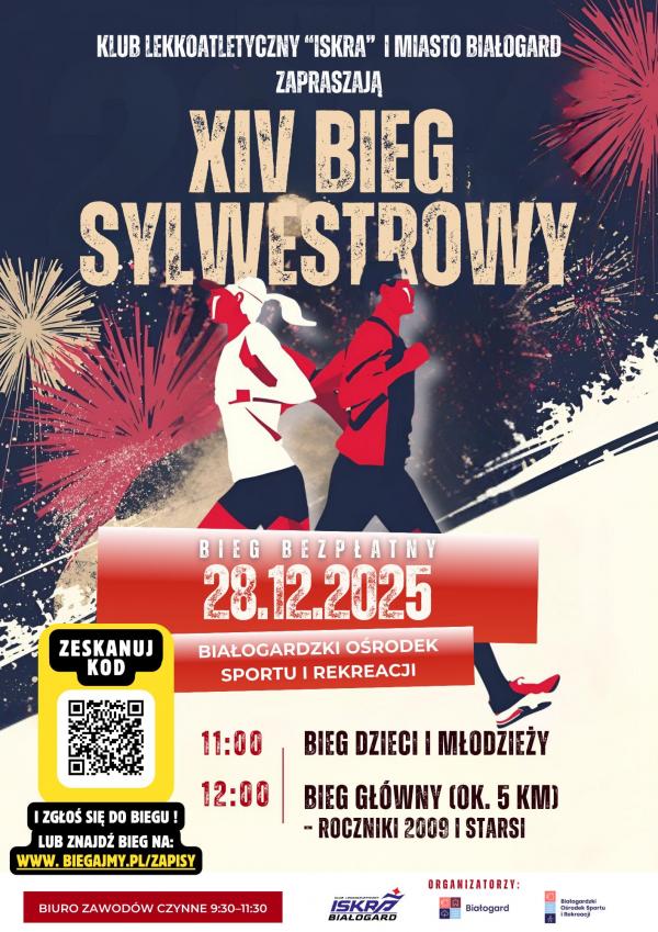 XIV Bieg Sylwestrowy w Białogardzie – sportowe zakończenie roku 2025