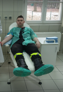 „Ognisty Ratownik – Gorąca Krew”  Strażacy z OSP Tychowo włączyli się do akcji.