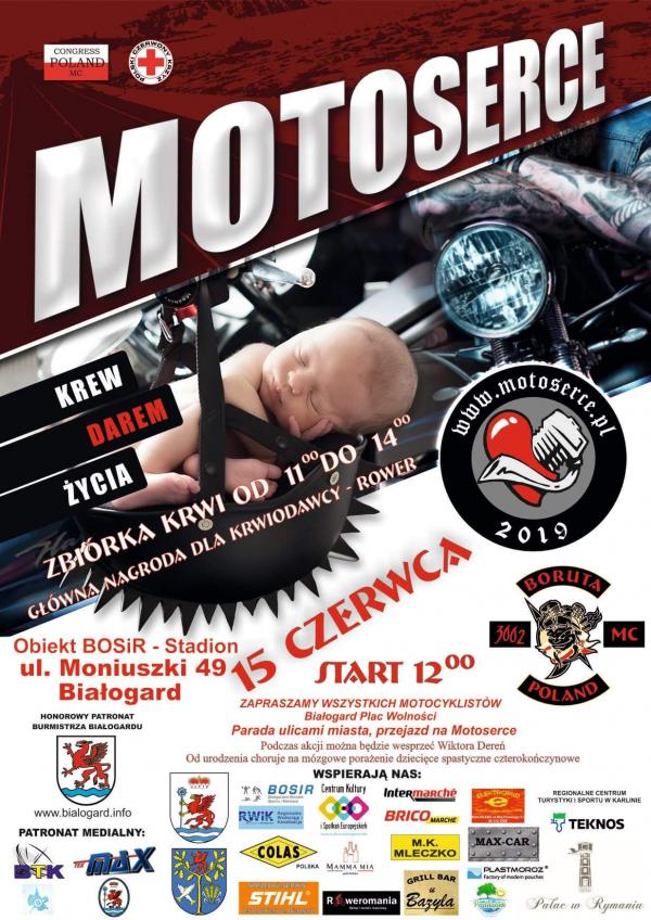 Motoserce już niebawem w Białogardzie! Oficjalny plakat.