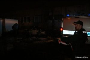 Pożar przyczepy kempingowej w Koszalinie